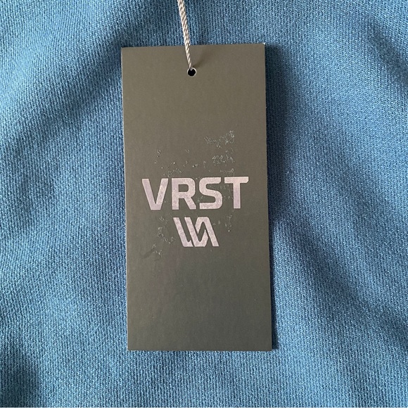 VRST Men’s Washed Terry Hoodie Jeweled Teal long sleeves front pocket NWT - Picture 12 of 12